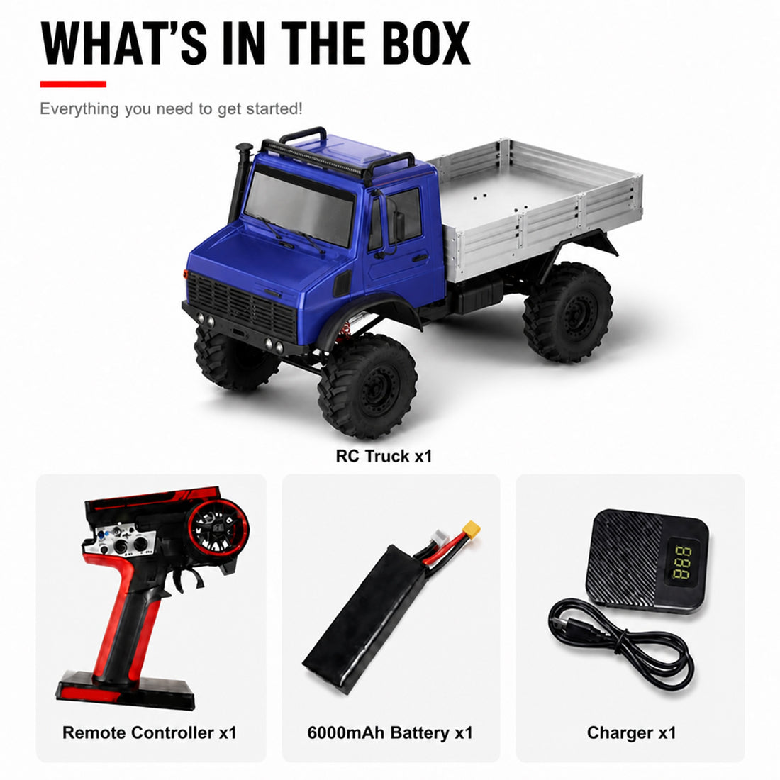 1/6 Scale 2.4G Full-Proportional 4WD RC Off-Road Crawler