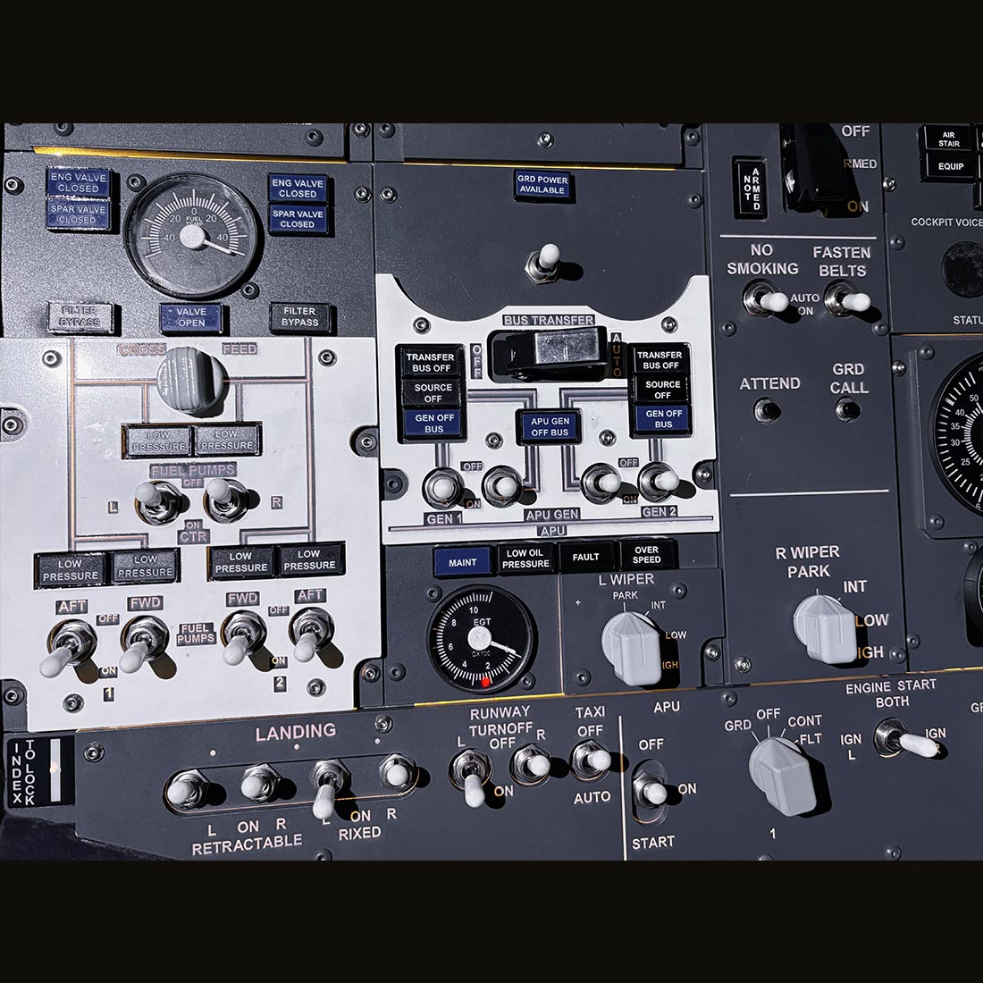 B737-800 Front Overhead Panel for X-Plane 11/12, Compatible with Zibo737 Model