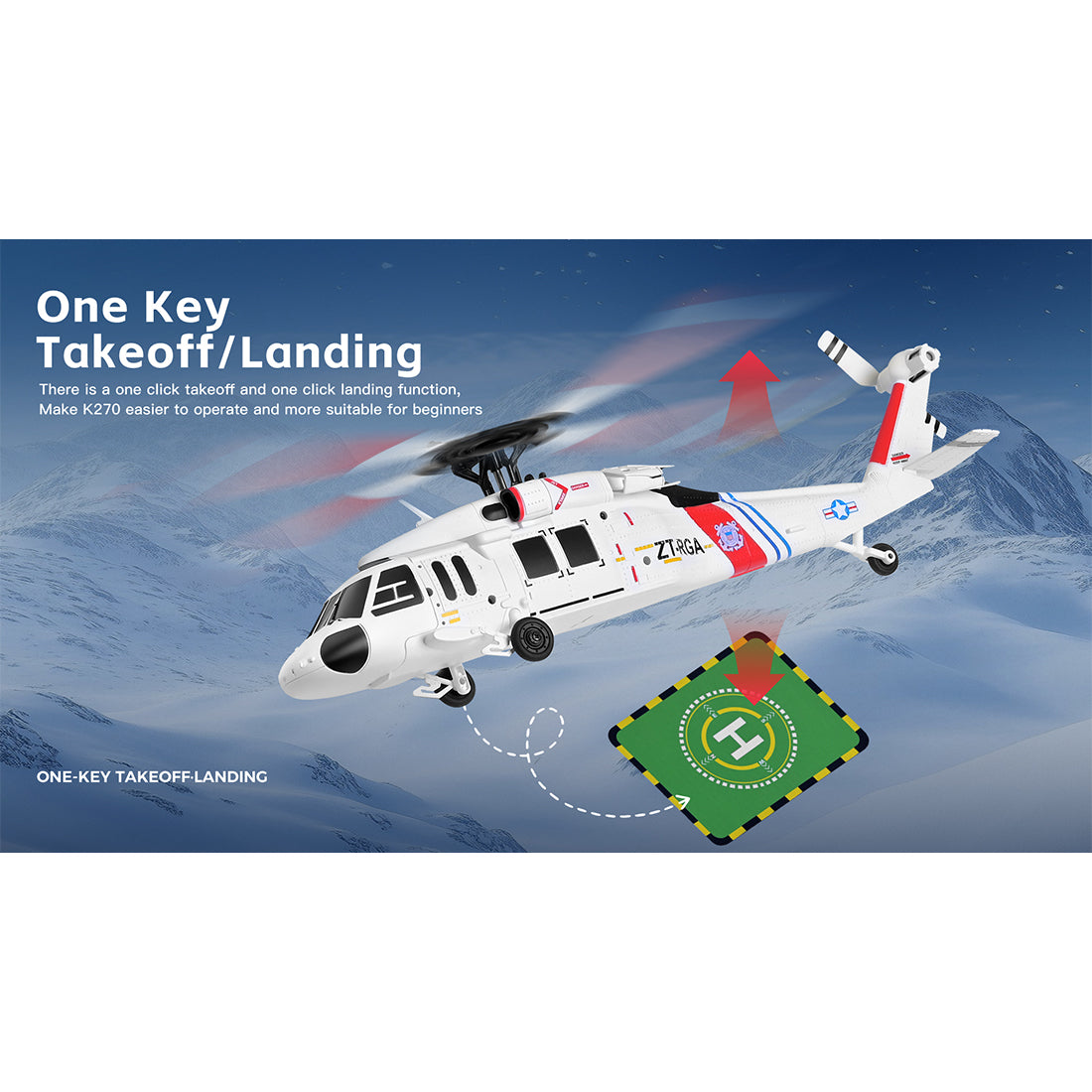 WL K270 UH-60L 2.4G 4CH 170-Class 4-Rotor Flybarless Realistic Helicopter Model