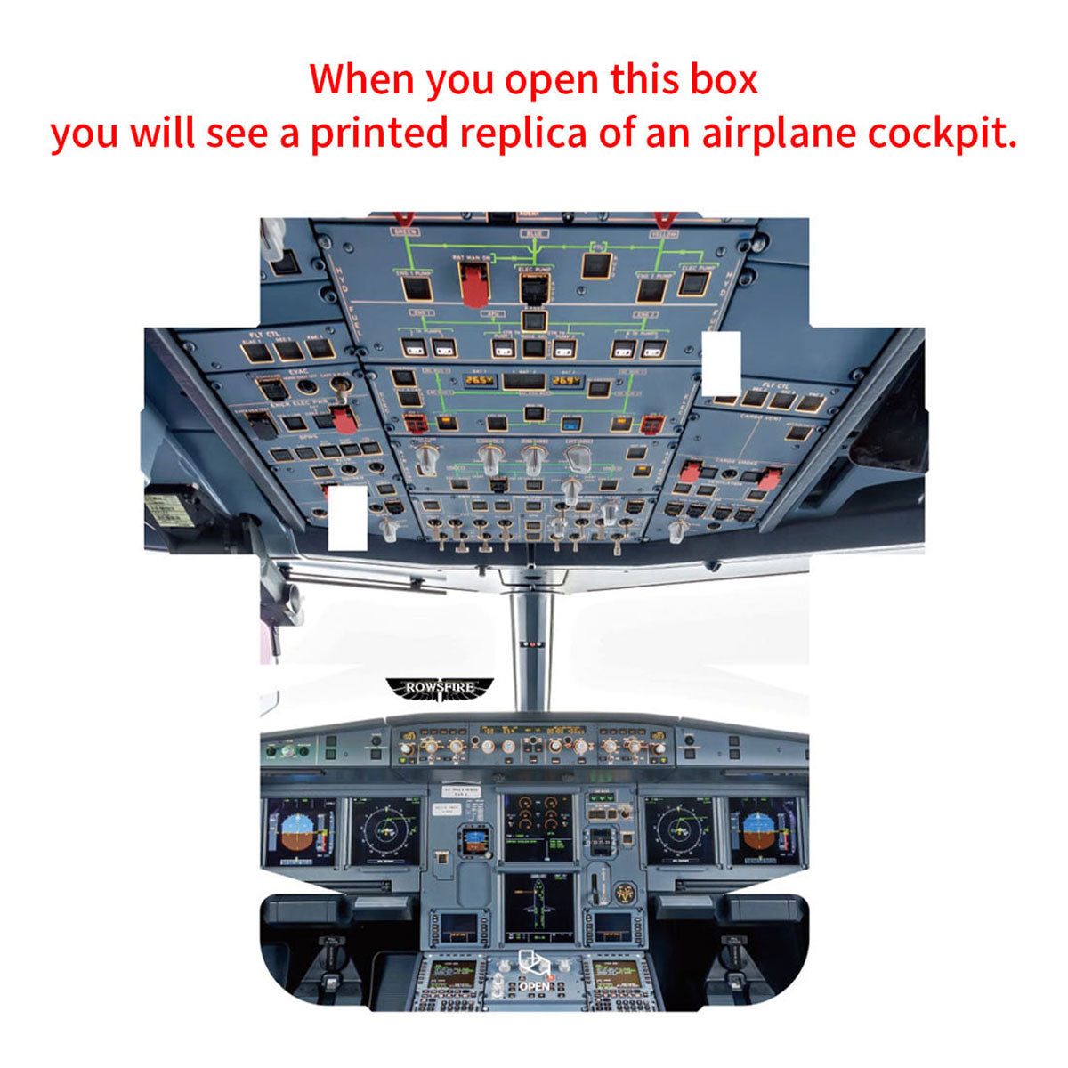 Rowsfire A106 V3.0 A32X Overhead Panel – Backlit, Metal Housing, Light Sync for MSFS2020/2024