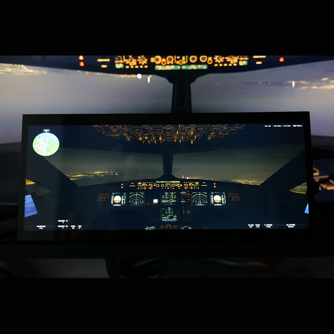 Rowsfire A108 V2 A32X/A35X/A38X Flight Panel – Integrated PFD/ND/E/WD Display for MSFS2020/2024