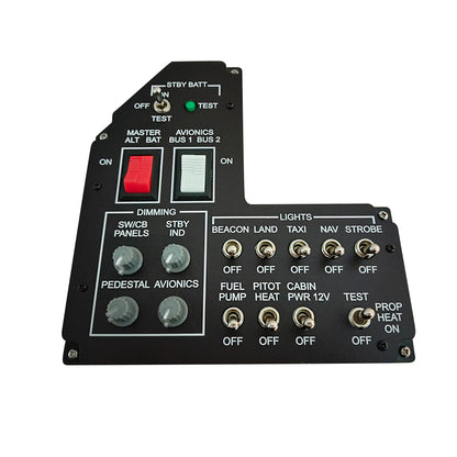 C172 flight simulator 1/1 light control switch panel