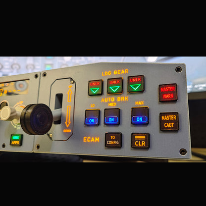 D108 All-in-One A32X Home Cockpit Panel - Integrated FCU+Left EFIS+ECAM/Gear/Auto-Brake Warnings for Windows MSFS2020/2024, X-Plane 12 (Fenix, FBW, Toliss)