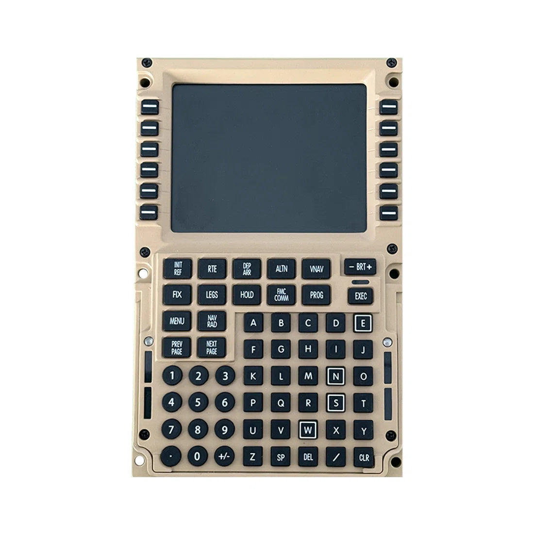 B777 CDU 1/1 Scale Metal Home Cockpit Panel, Compatible with MSFS 2020/2024, Prepar3D, X-Plane