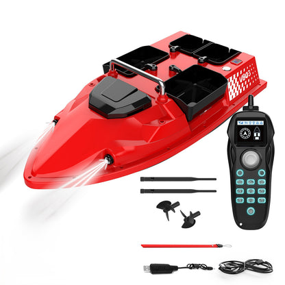V803 4-Compartment Dual-Antenna RC Bait Boat