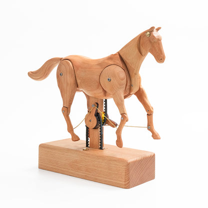 Mechanical Horse Wooden Automaton Model
