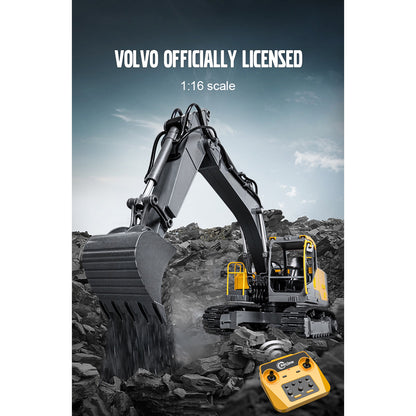 1/16 Scale RC EC160E Excavator, 2.4GHz Alloy Construction Vehicle