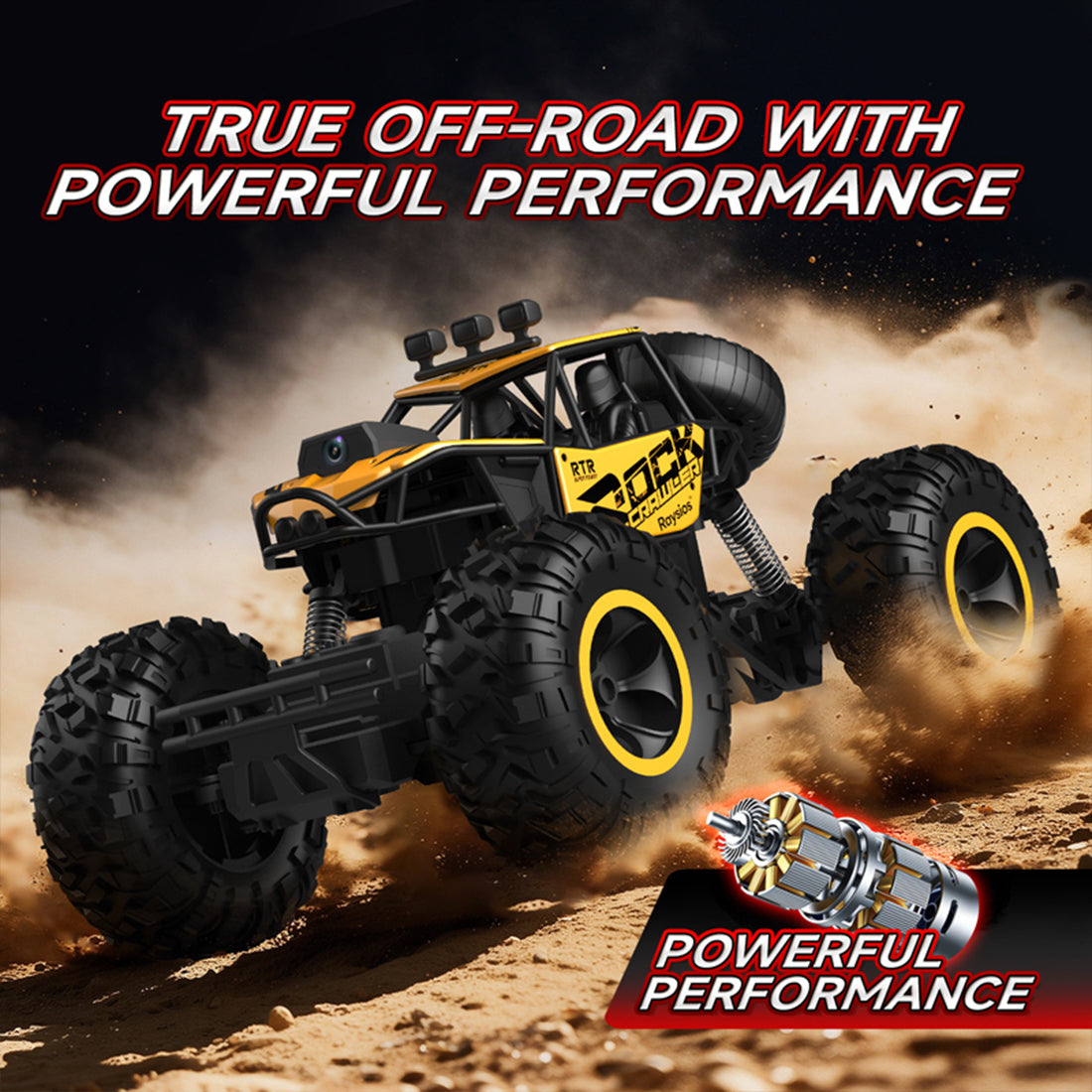 FPV RC Crawler Car with 2.8" Screen Remote, 4WD All-Terrain Truck