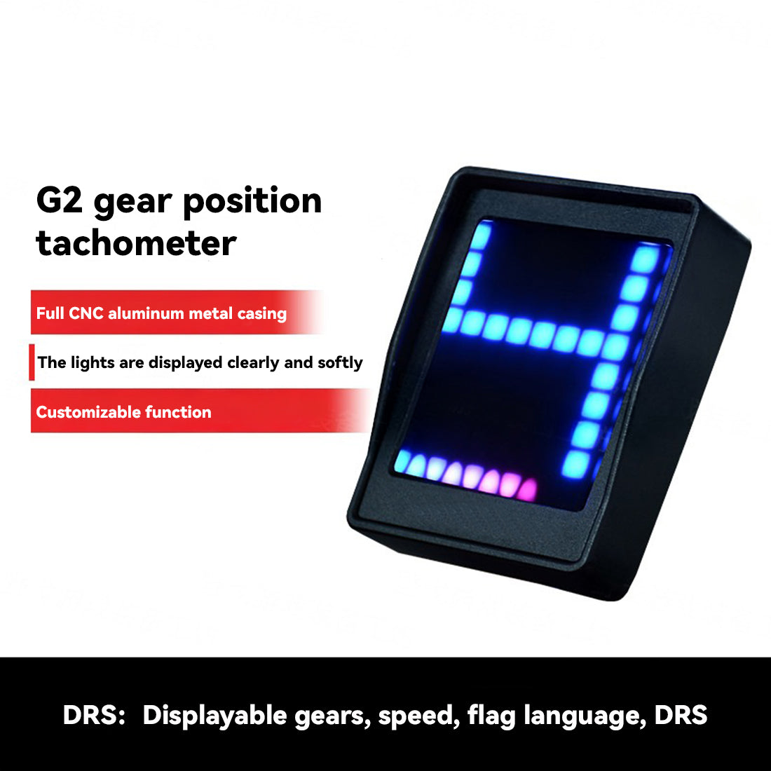 PC Sim Racing Dashboard Gear Display Signal Light, Compatible with Logitech, Thrustmaster & Simagic