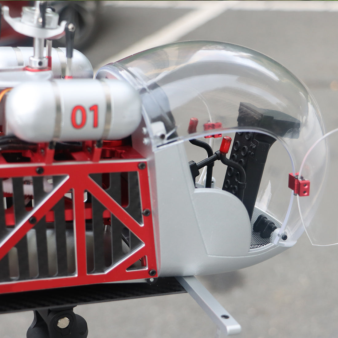 WOLFBUSH BELL-47 450 Size RC Helicopter + 4S 4000mAh LiPo Battery