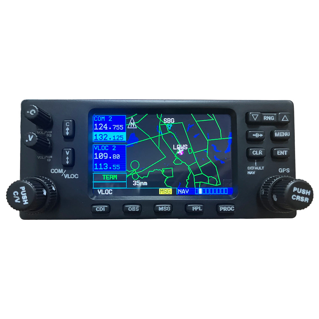 Simulation Flight GNS-430 Style Avionics Panel