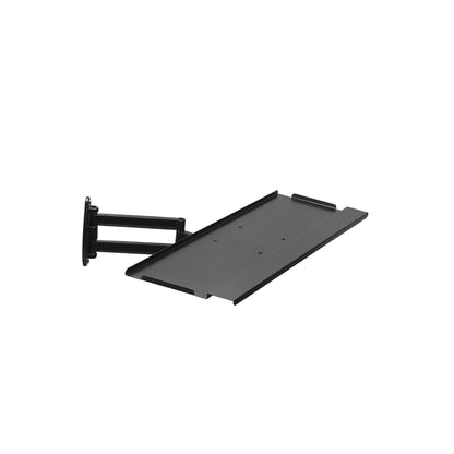 Sim Racing Aluminum Frame, Wall-Mounted Adjustable Arm with Wireless Mouse & Rotating Keyboard Tray