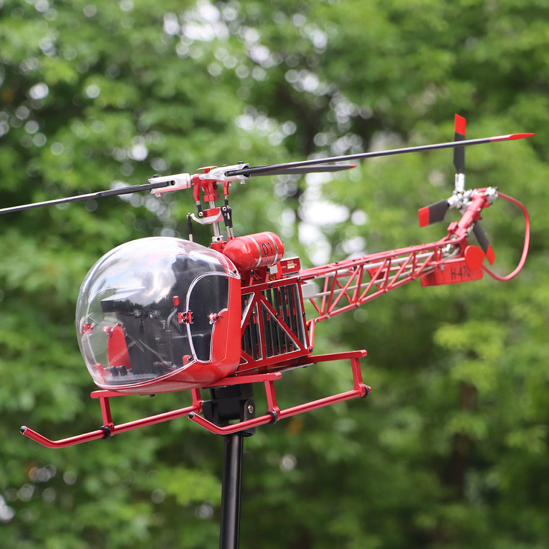 WOLFBUSH BELL-47 450 Size RC Helicopter + 4S 4000mAh LiPo Battery