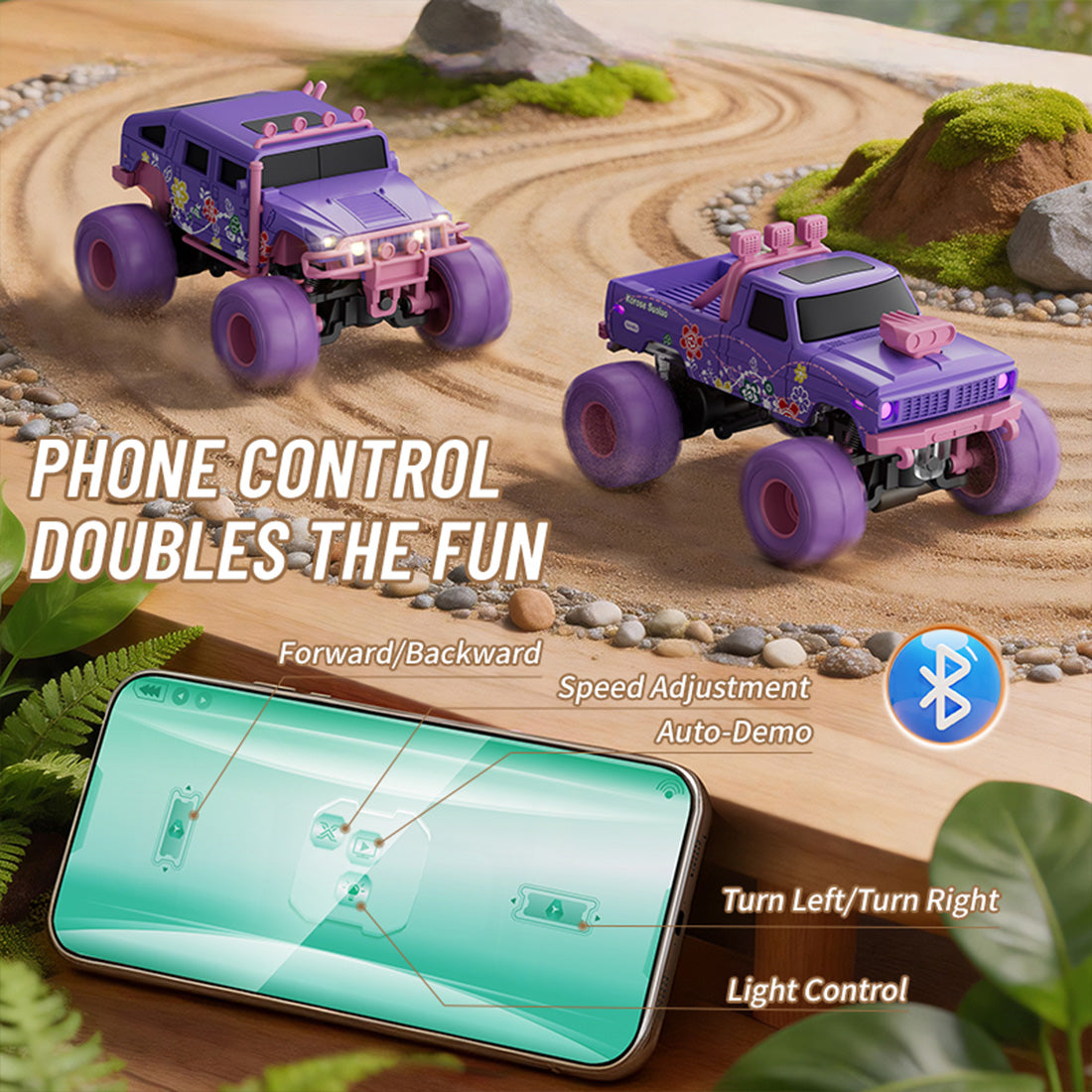 Palm-Sized Portable Mini Remote Control Monster Car