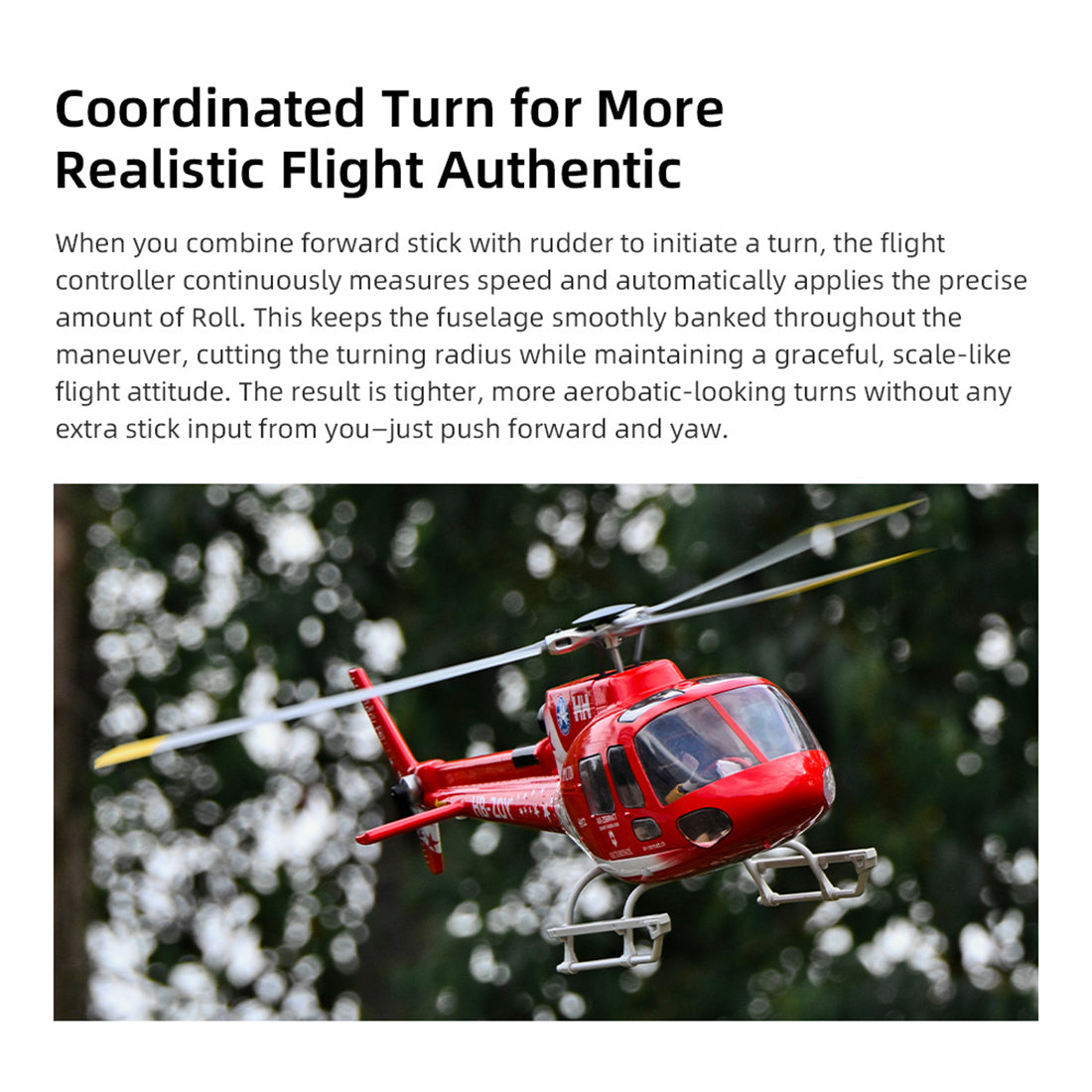 FLYWING AS-350 2.4G 6CH 470-Class Quik-Release 3-Rotor Scale RC Military Helicopter Model
