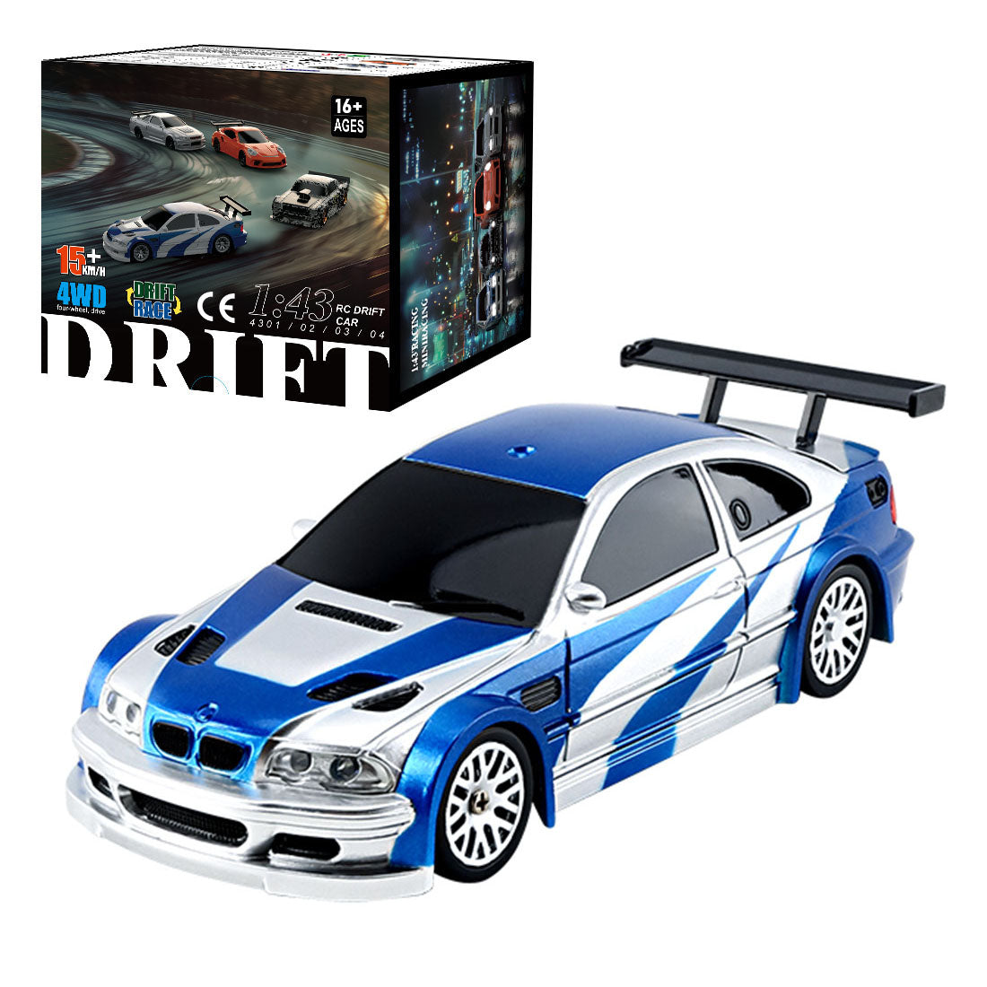 1/43 Scale 2.4G Full Proportional RC Electric Mini Racing Drift Car Model