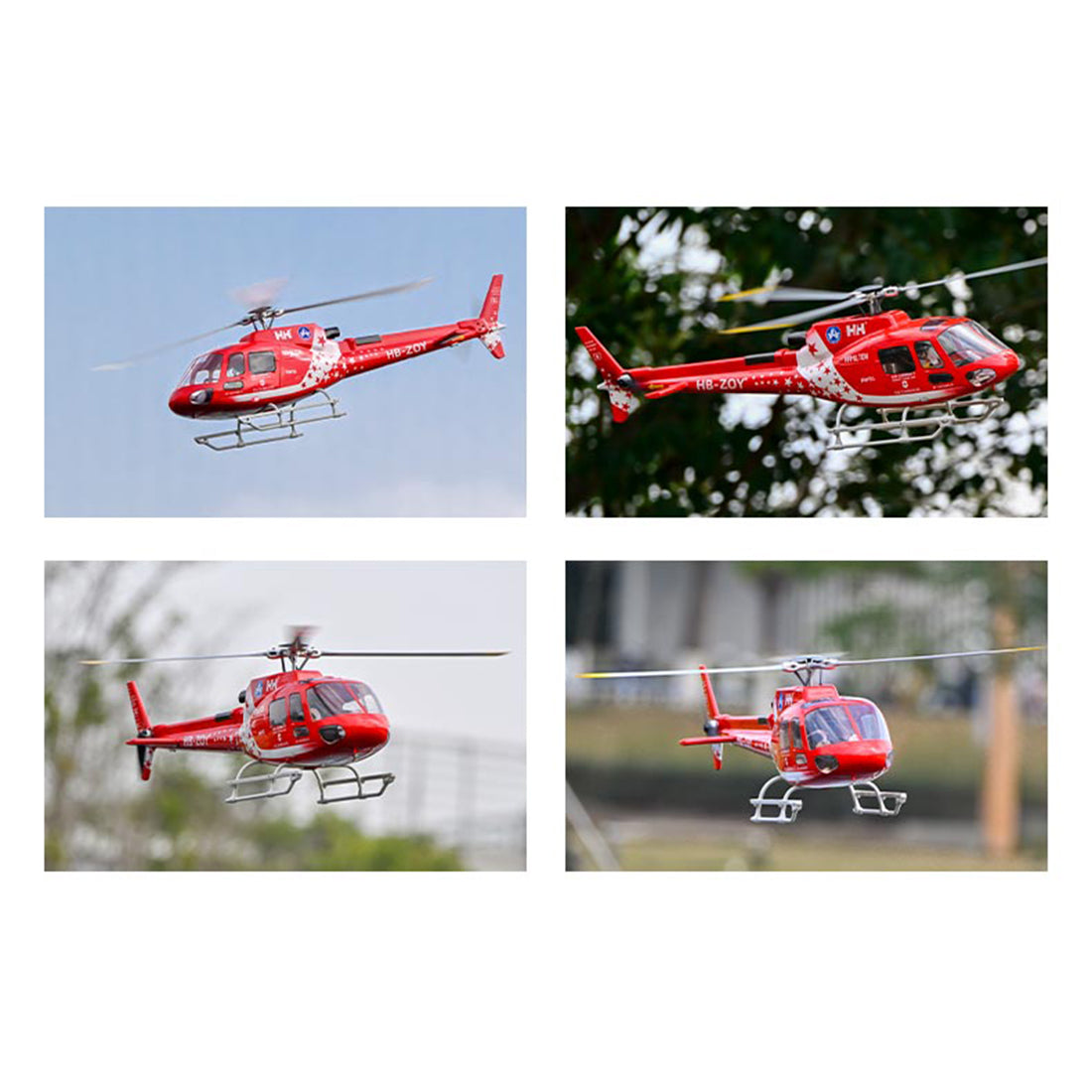 FLYWING AS-350 2.4G 6CH 470-Class Quik-Release 3-Rotor Scale RC Military Helicopter Model