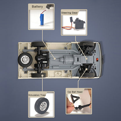 WPL D12mini 1/16 2.4Ghz RC Car Mini-truck Mini-van DIY Double Battery