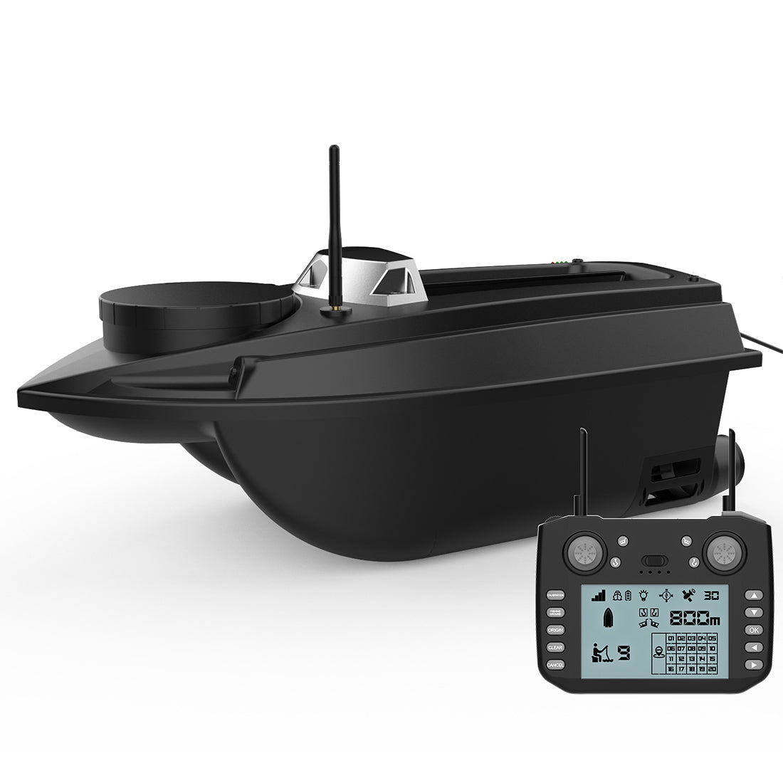 V030 12V 2.4G High-Speed RC Bait Boat+ 12V 20000mAh Lithium Battery