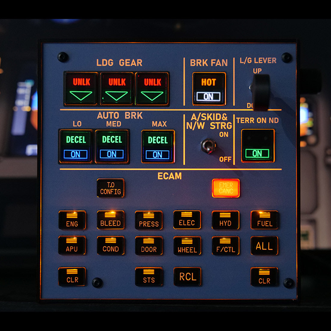 A103 V3.0 A32X/A31X/A350/XECAM HOME COCKPIT Landing Gear Indicator Integrated Panel