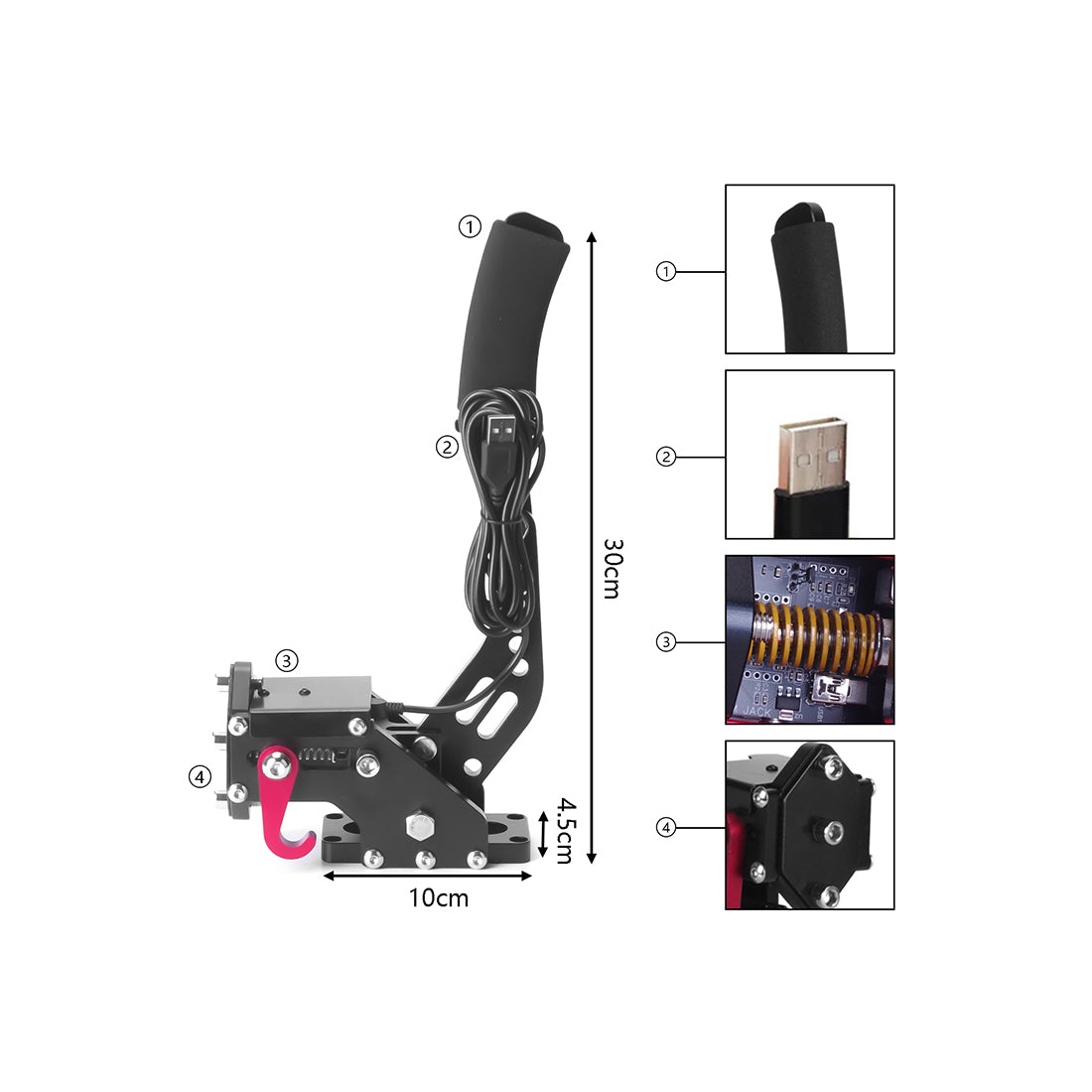 PC Professional Linear Handbrake for Sim Racing (HB-R 4th Gen)