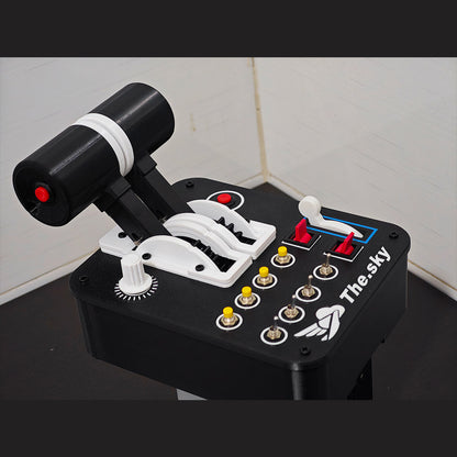 Flight Simulation Throttle-Controller, USB Plug-and-Play, 4 Axes 13 Buttons