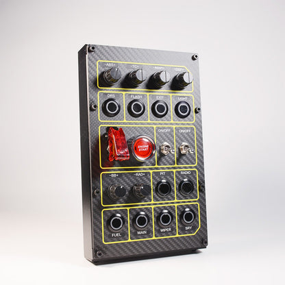 PC Sim Racing Button Box, Driver-Free Plug-and-Play Carbon Fiber Control Box, Compatible with Euro Truck & American Truck