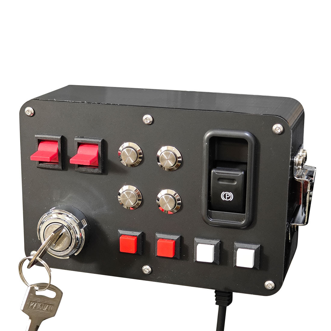 Euro Truck Central Console - Control Panel with Ignition Key Switch & Integrated Intercom System for Windows Driving Simulators, Compatible with ETS2 and FS Serie, PC