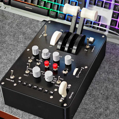Dual-Throttle Axis Flight Simulator Throttle-Quadrant with Reverse Thrust Switch for MSFS2020, Windows PC - Compatible with PMDG 73x-800/900
