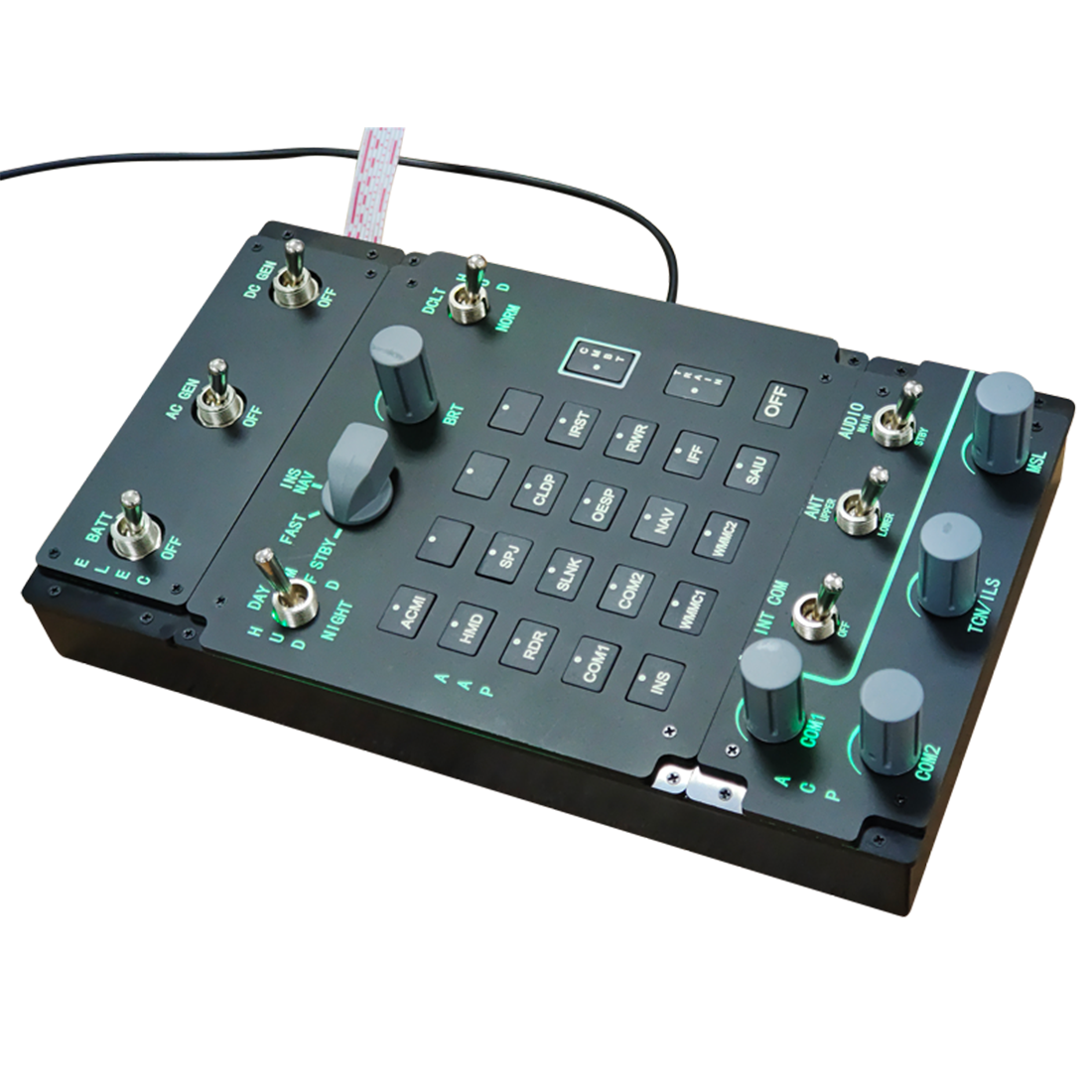 1/1 Scale EP-AAP-ACP 3-in-1 Integrated Control Panel for PC Flight Simulators, Compatible with JF-17, F/A-18 & F16