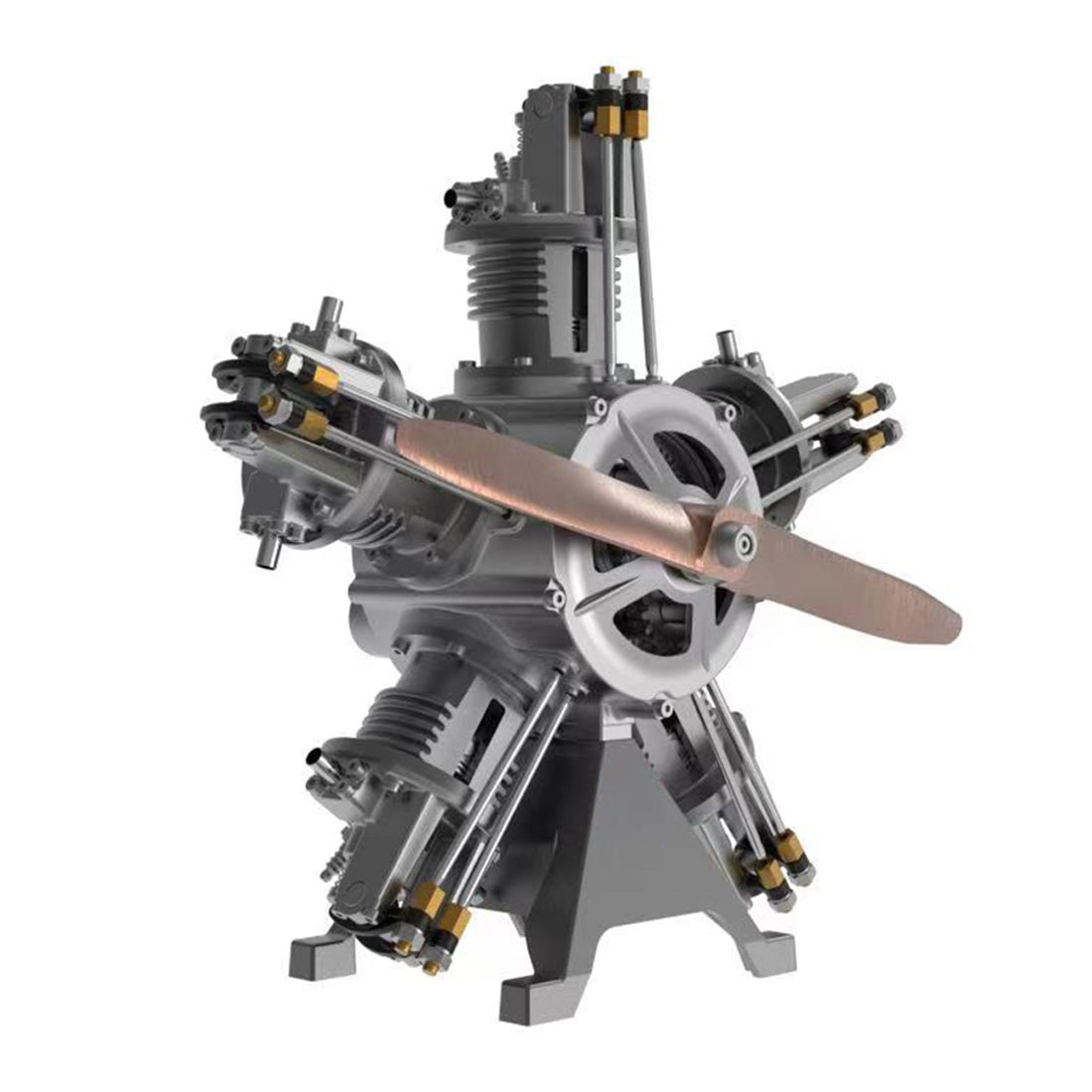 250+pcs/set 1:6 Five-Cylinder Radial Engine Aircraft Engine Simulation Electric Model