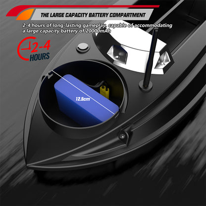 V030 12V 2.4G High-Speed RC Bait Boat+ 12V 20000mAh Lithium Battery