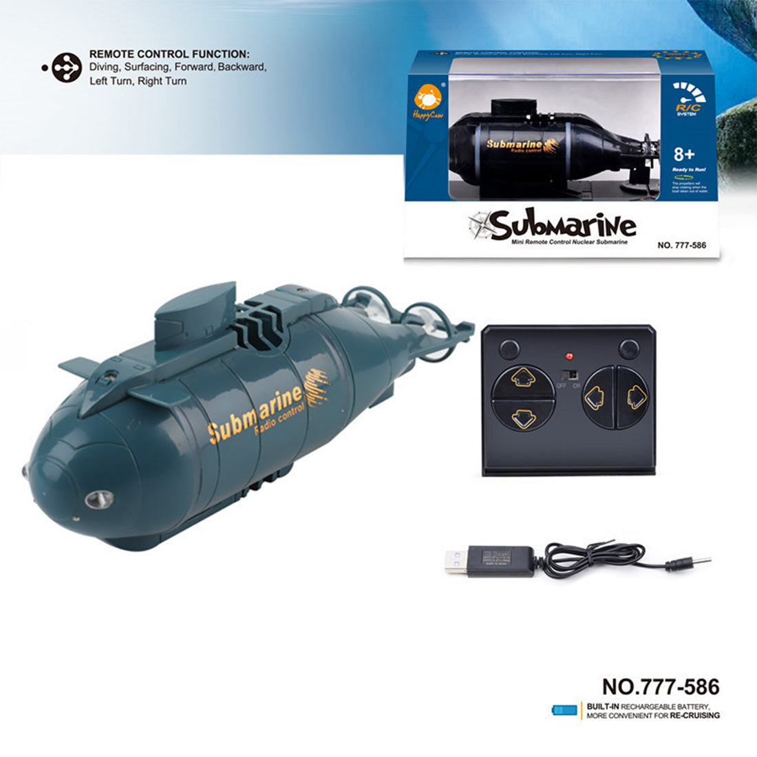6CH Mini RC Simulation Nuclear Submarine
