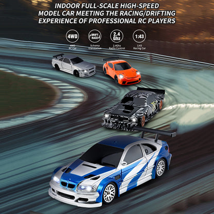 1/43 Scale 2.4G Full Proportional RC Electric Mini Racing Drift Car Model