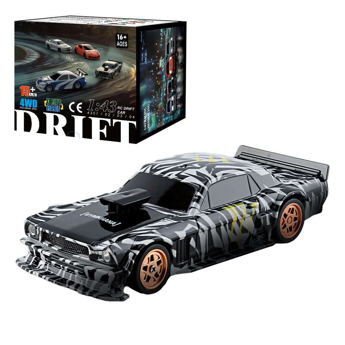 1/43 Scale 2.4G Full Proportional RC Electric Mini Racing Drift Car Model