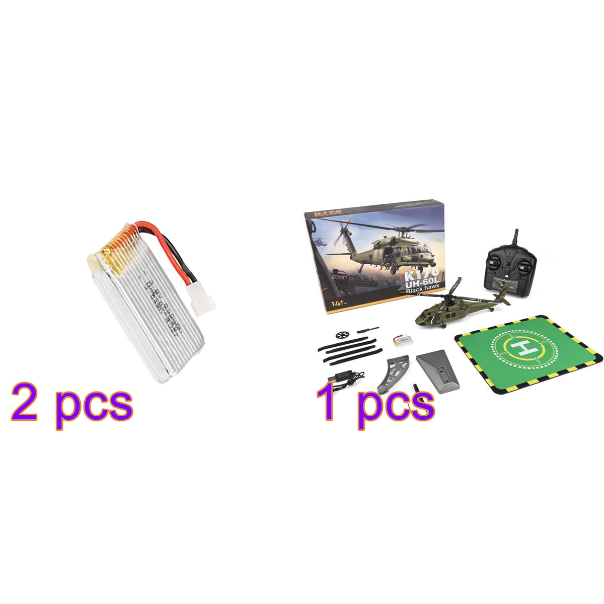 WL K170 UH-60L 170 Size 2.4G 4CH Flybarless RC Helicopter