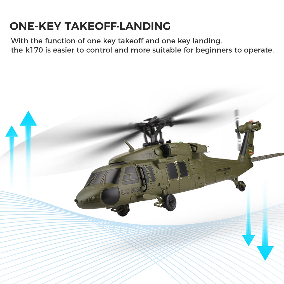 WL K170 UH-60L 170 Size 2.4G 4CH Flybarless RC Helicopter