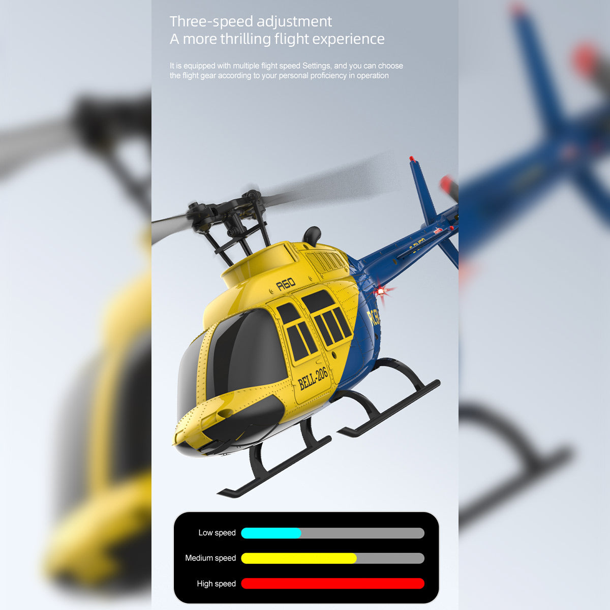 A60 1/42 scale BELL206 90 class model aircraft