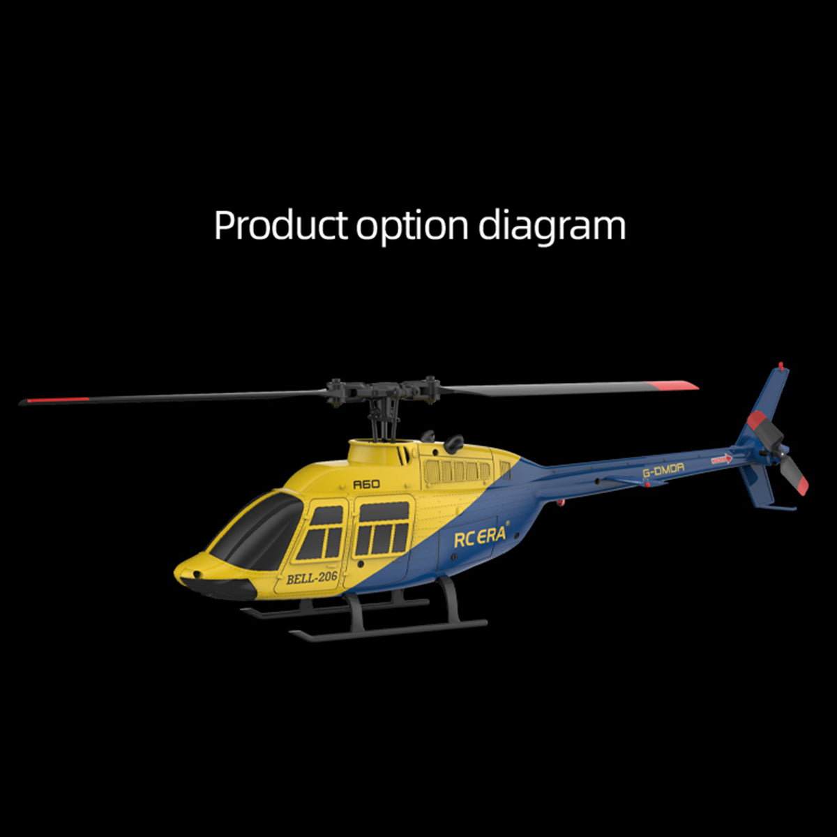 A60 1/42 scale BELL206 90 class model aircraft