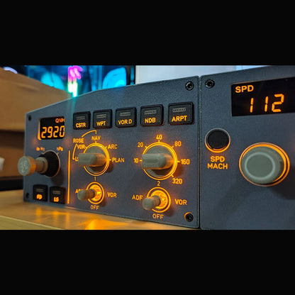 D110 A32X MCDU Home Cockpit Panel for MSFS2020/2024, Compatible with Fenix, FBW, Toliss (Backlit Edition)