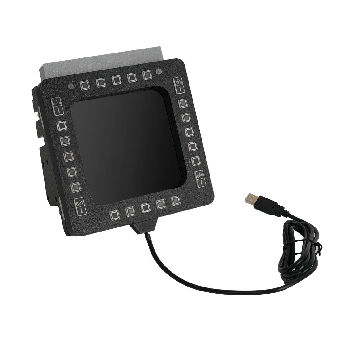 5-Inch 2K 24-Key Fighter Jet MFD-Panel for PC Flight Sims, Compatible with JF-17, F/A-18, F16