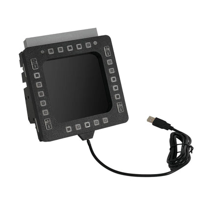 5-Inch 2K 24-Key Fighter Jet MFD-Panel for PC Flight Sims, Compatible with JF-17, F/A-18, F16