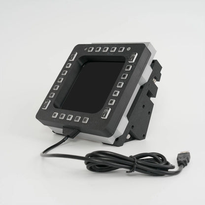 5-Inch 2K 24-Key Fighter Jet MFD-Panel for PC Flight Sims, Compatible with JF-17, F/A-18, F16