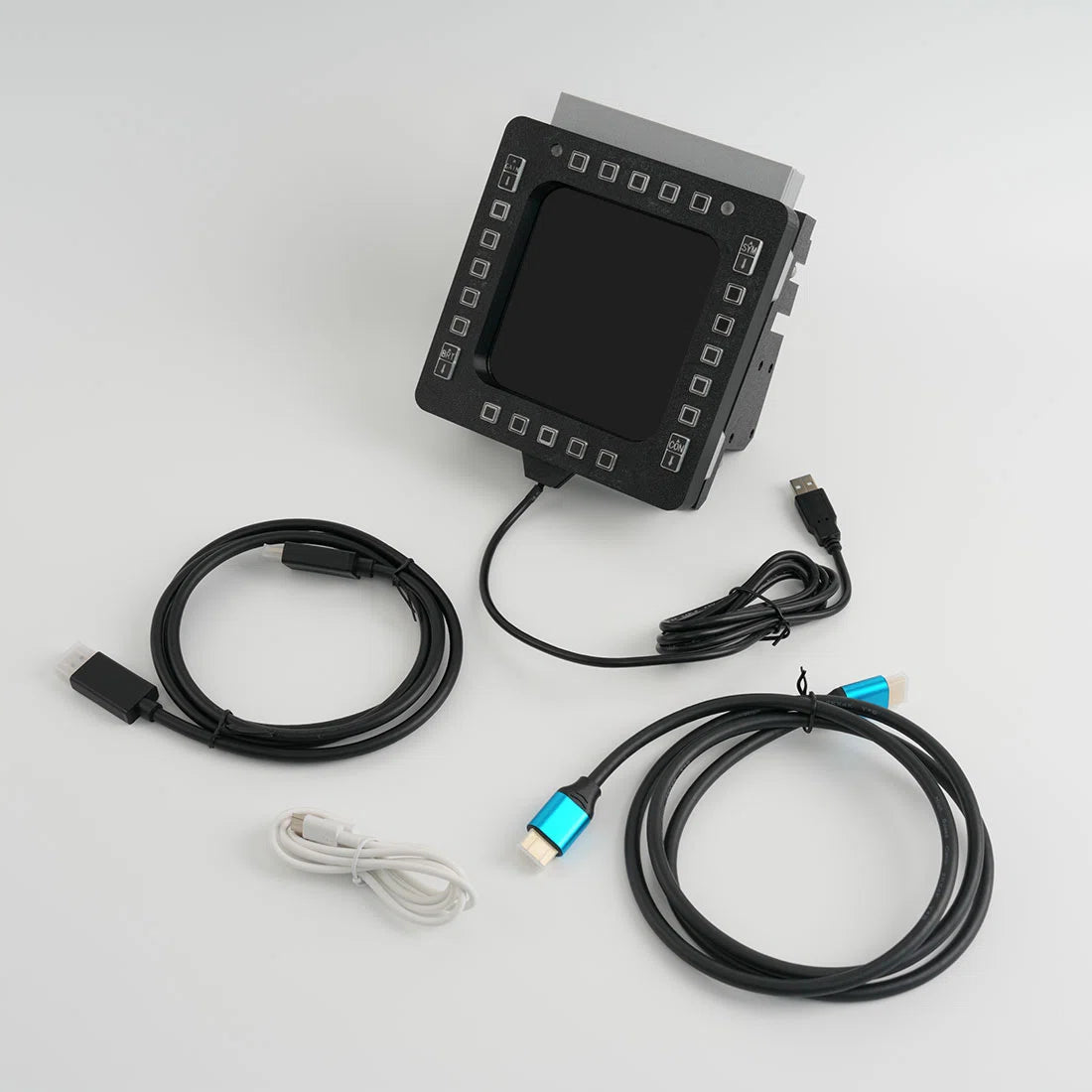 5-Inch 2K 24-Key Fighter Jet MFD-Panel for PC Flight Sims, Compatible with JF-17, F/A-18, F16
