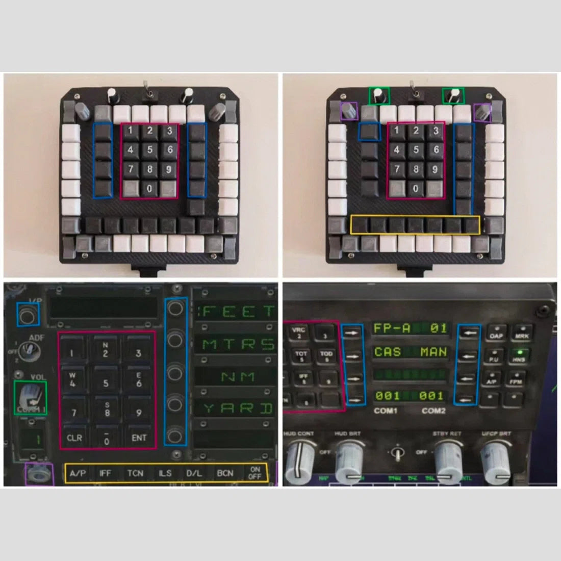 Universal MFD /MPD Control Panel for DCS, Compatible with MFD /JF-17 /F18 /F15-UFC /Apache-MPD