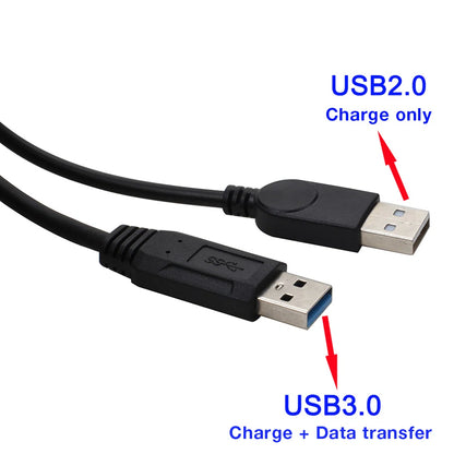 USB 3.0 Extension Cable High-Speed, Dual A Male to A Female Adapter