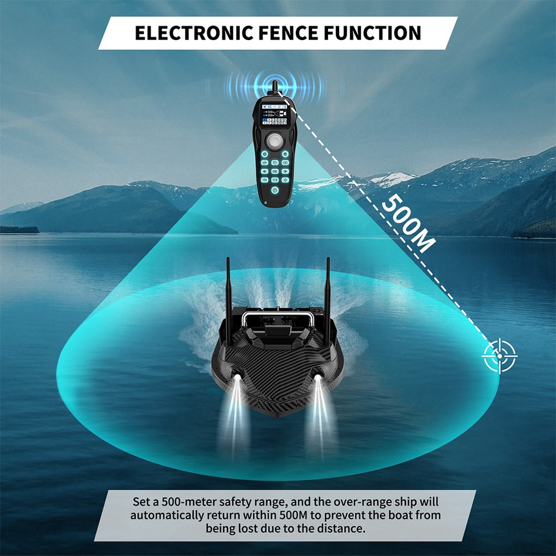 V803 PRO GPS Smart Bait Boat with 4 Hoppers