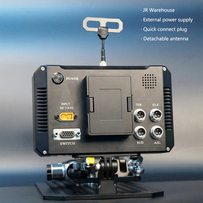 FF10 Flight Simulator Controller 10-Link 2.4G RC Transmitter with Throttle, Cyclic Stick & Rudder Pedals, ELRS 2.4G, CNC Metal Build for Fixed Wing, Helicopter & Multirotor