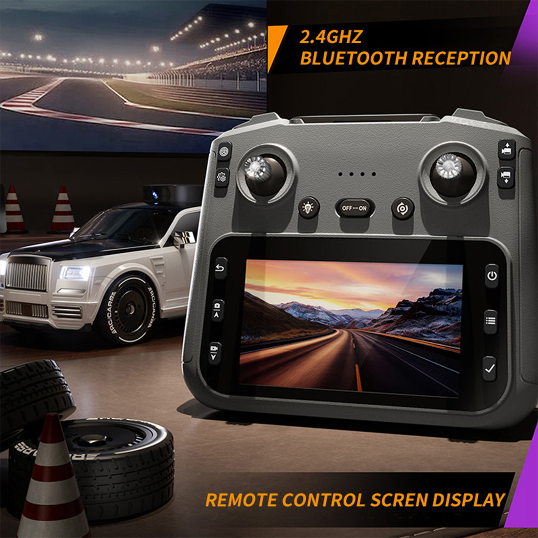 1/20 Scale 2.4GHz FPV RC Car with Screen Controller