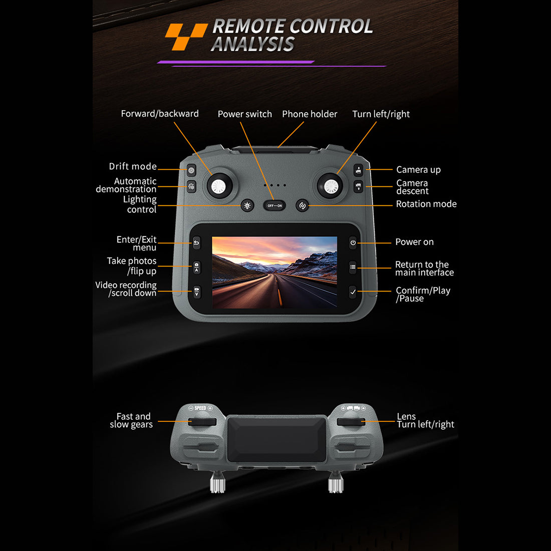 1/20 Scale 2.4GHz FPV RC Car with Screen Controller